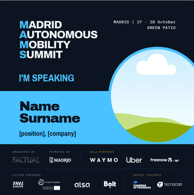 Speaker announcement template